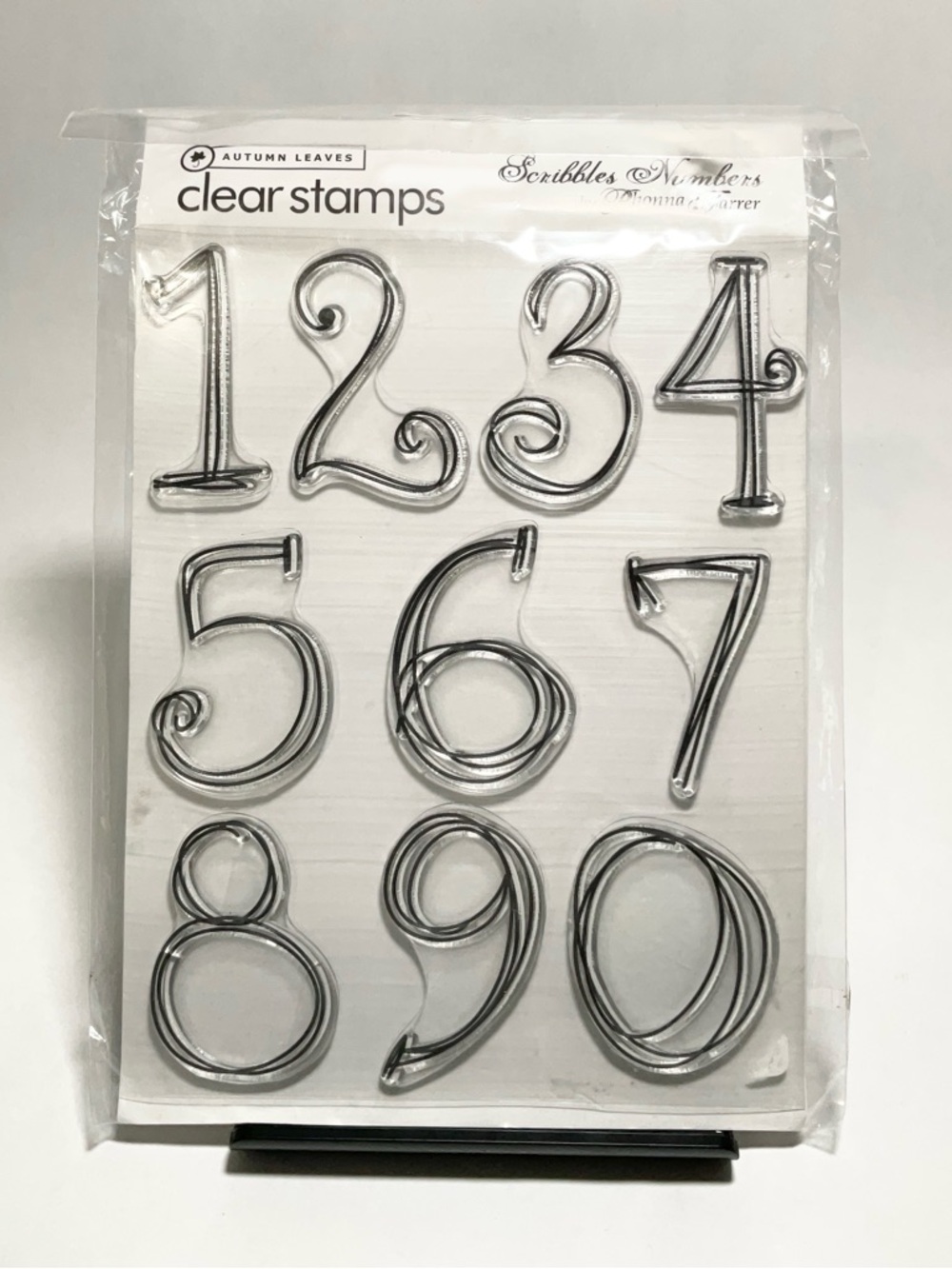 Autumn Leaves Clear Stamps Scribbles NUMBERS by Rhonna Farrer